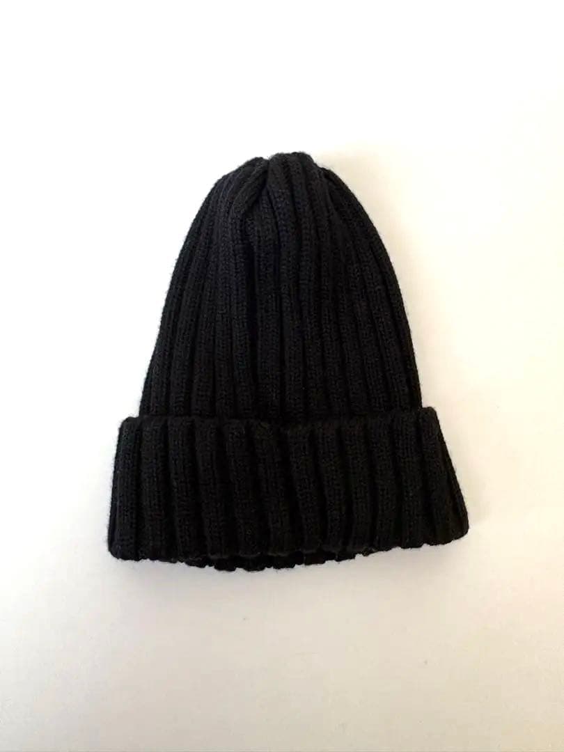 MONCLER ビーニー ニット帽 BLACK