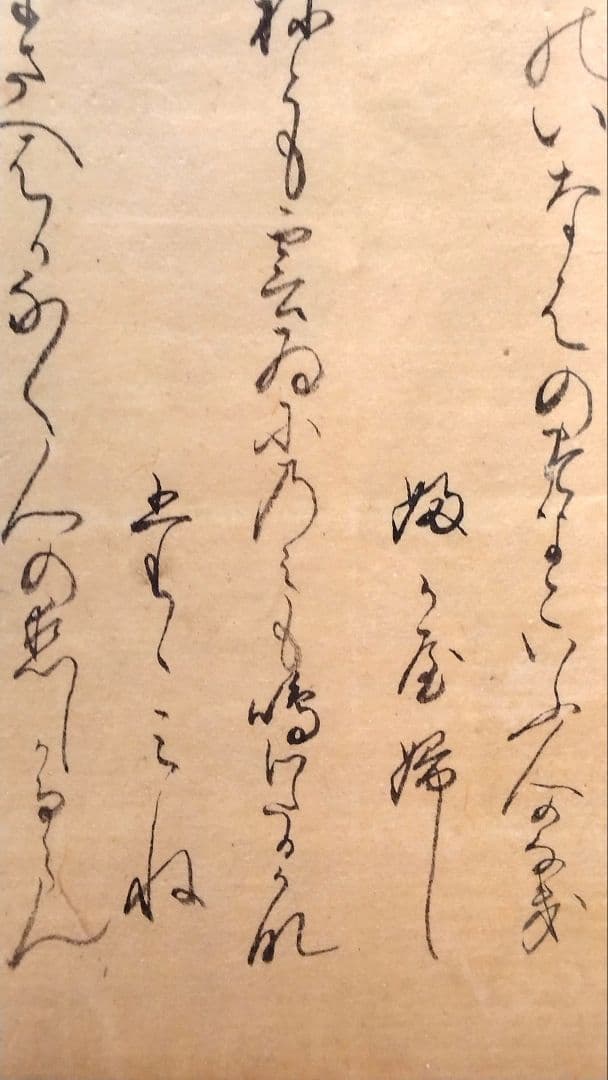 【古今和歌集584-586】 室町時代 松平不昧公正室・落款入 茶道古伊万里書道