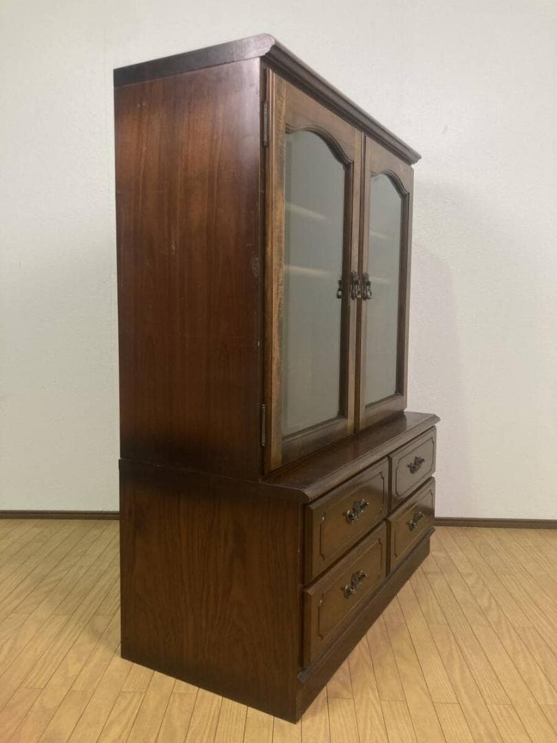 karimoku コロニアル ガラス扉 本棚 書棚 飾り棚 コレクションケース