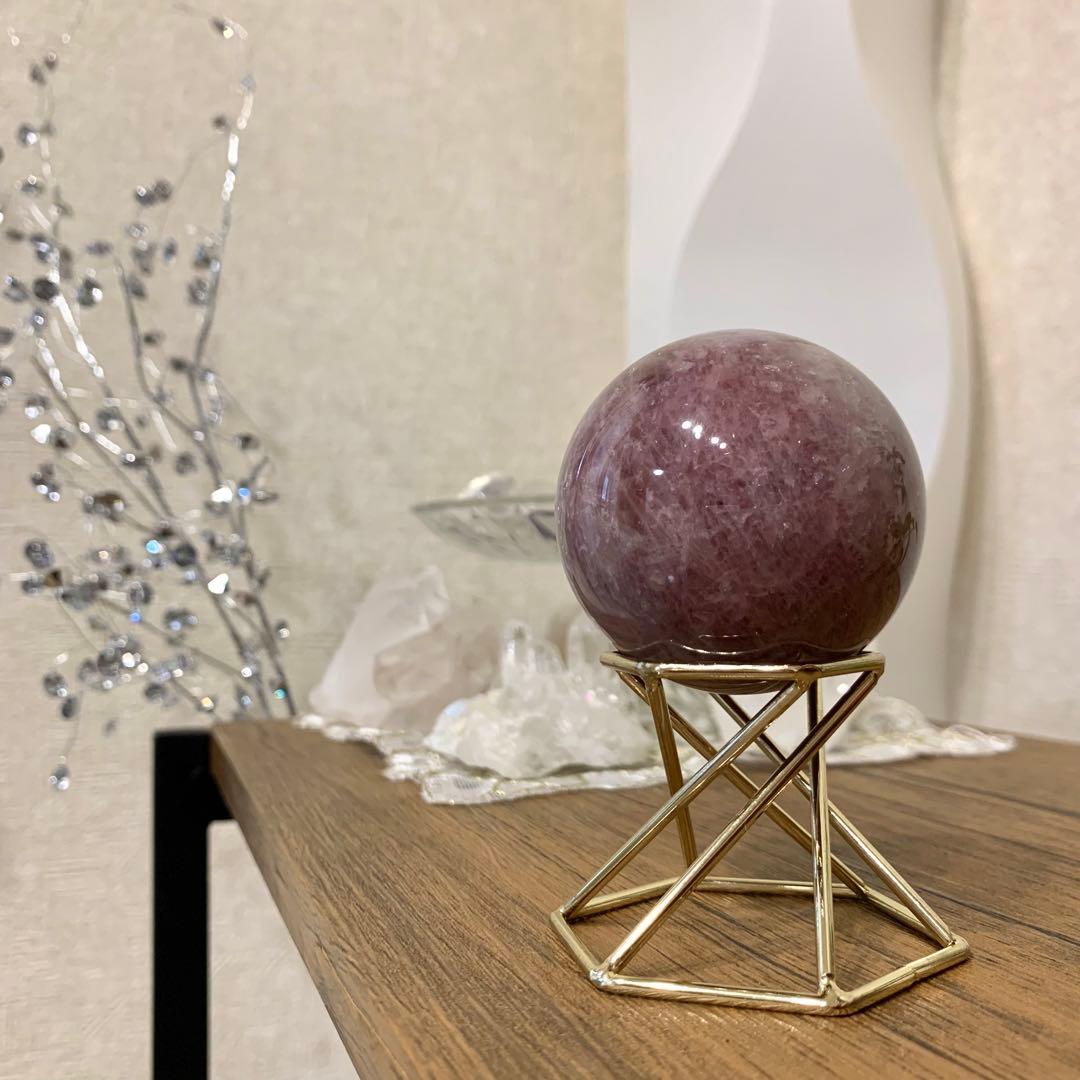 レア！　ラベンダーローズクォーツ　スフィア　マダガスカル産　天然石