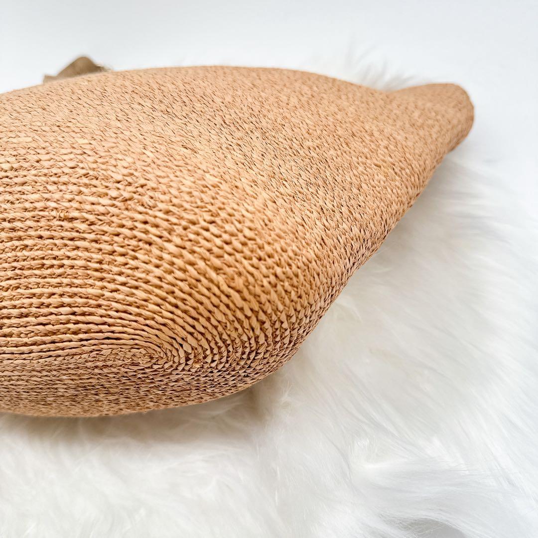 美品✨ ヘレンカミンスキー ラフィア　かごバッグ　チェーンショルダー レザー