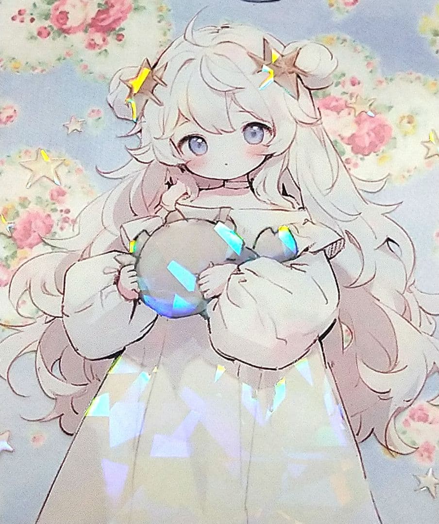 廃盤品✩J793＃巨蟹座-極光(贝壳光)銀河絵日切り売り海外人物女の子AIマステ