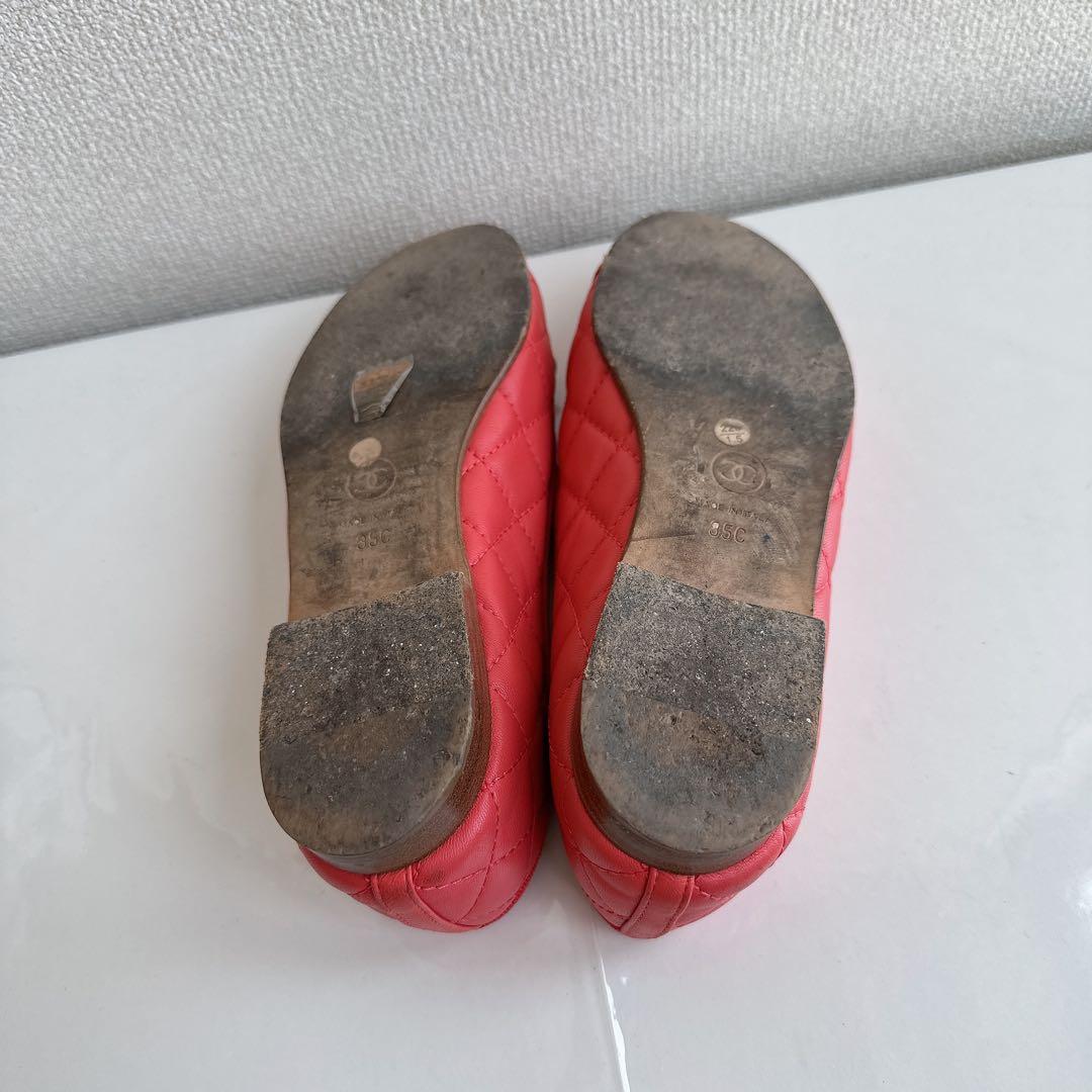 CHANEL シャネル　ココマーク　マトラッセ　フラットシューズ　バレリーナ