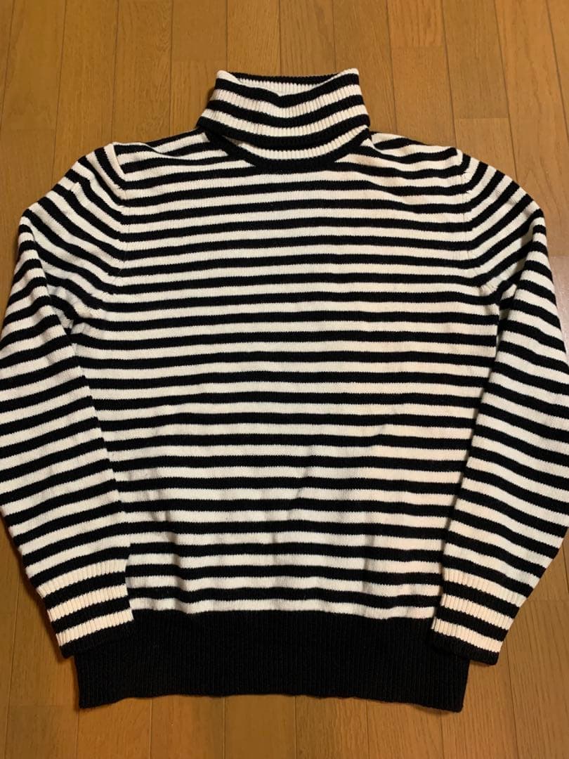 美中古 MONCLER モンクレール タートルネックセーター ニット ボーダー