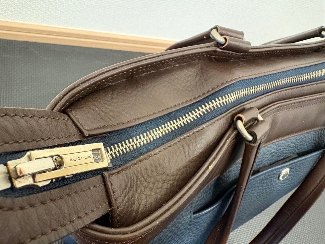 PORTER ネイビー レザー ビジネスバッグ　192-03749