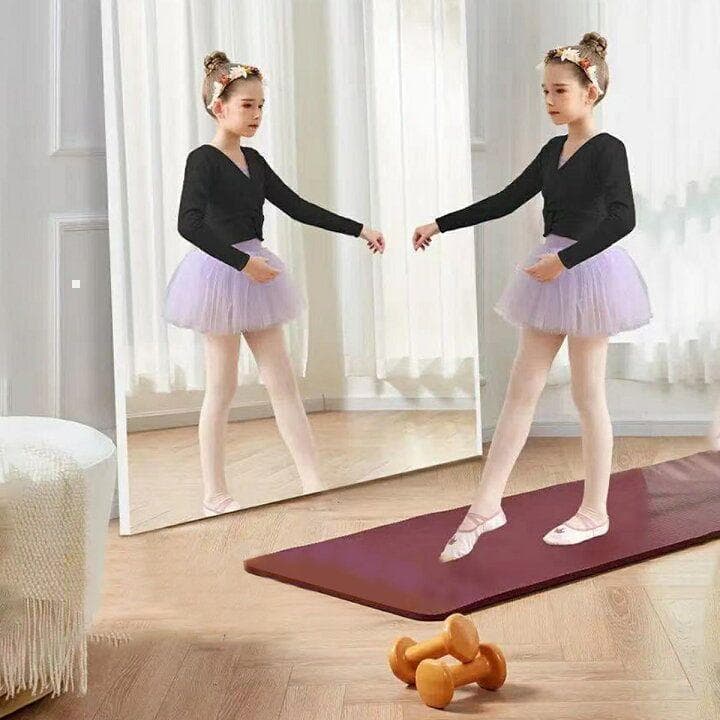 割れない鏡 ウォールミラー 壁掛け 姿見鏡 60×160cmブラック 1625