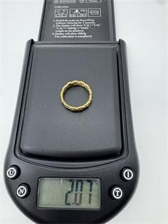 K18花モチーフ ゴールドリング2.07g 11号