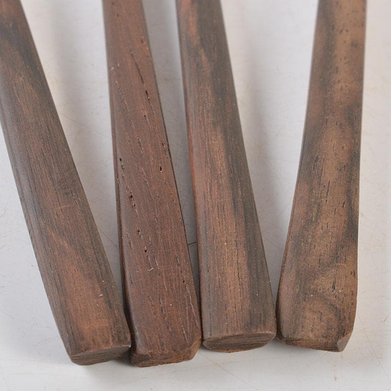 茶道具　黒柿製　茶杓　4点まとめて　箱付　N　6377