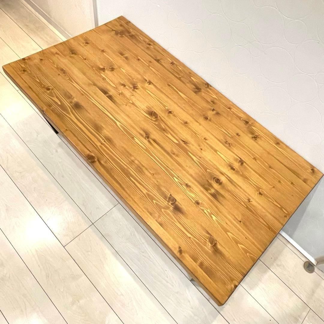 【LOWYA】ロウヤ 天然木 センターテーブル アイアン脚 インダストリアル