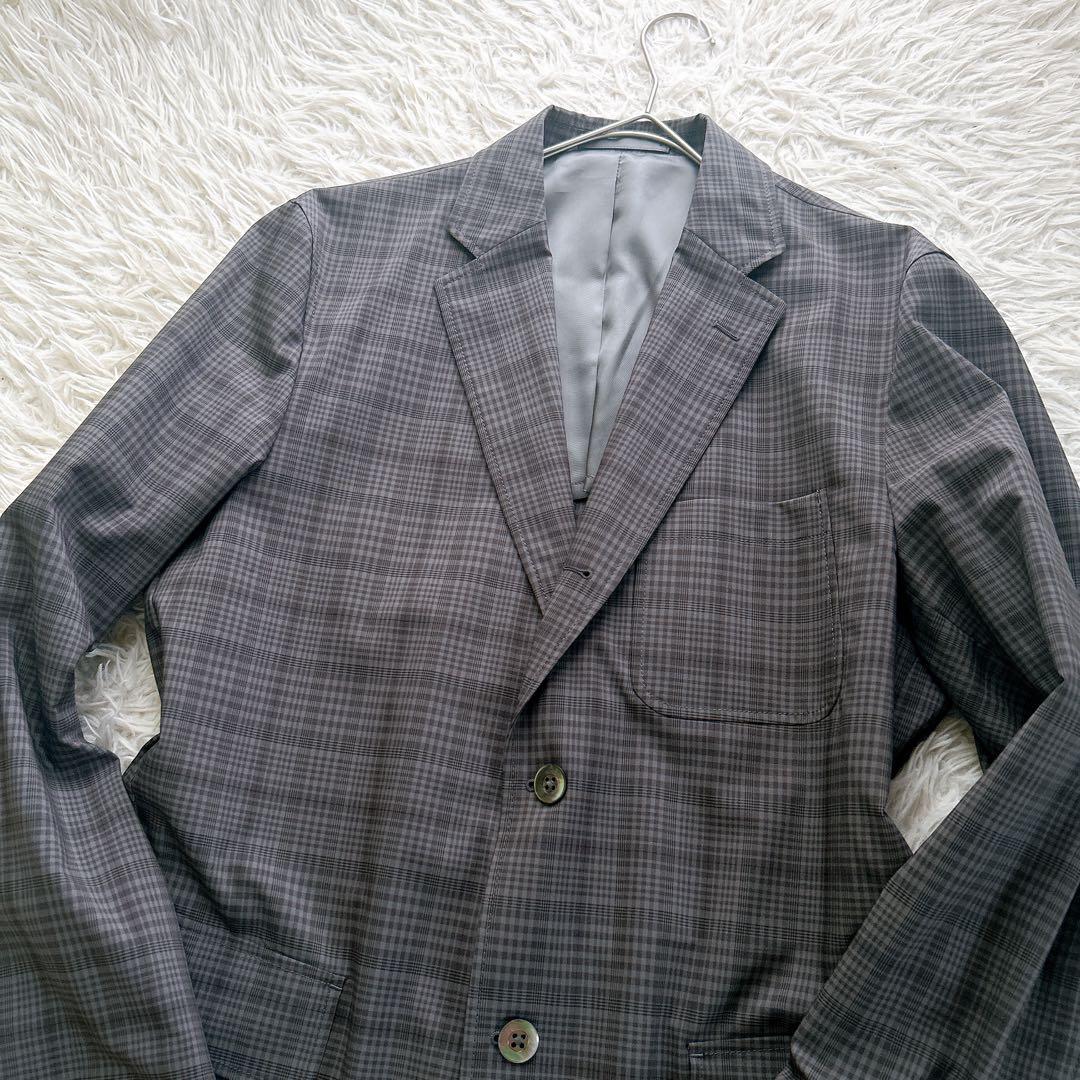 極美品　XL ビームスプラス　スーツ　セットアップ　チェック　ジャケット　パンツ