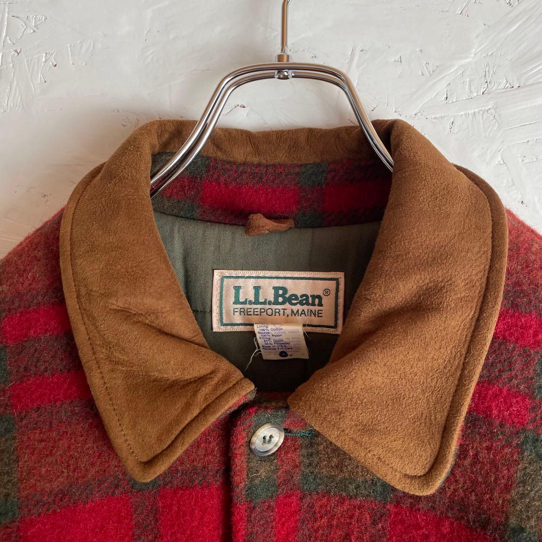 80's 古着 US製 Vintage『L.L.Bean』襟切替チェックブルゾン