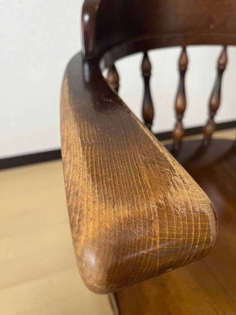 Barry社長　飛騨産業　キツツキ　木製　アームチェア　USED ①
