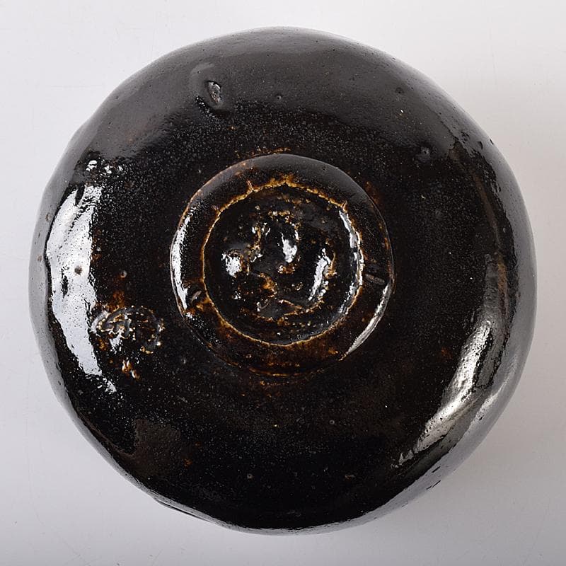 楽吉左衛門　十代旦入造　黒楽茶碗　銘「千鶴」　碌々斎極め箱　D　R7892