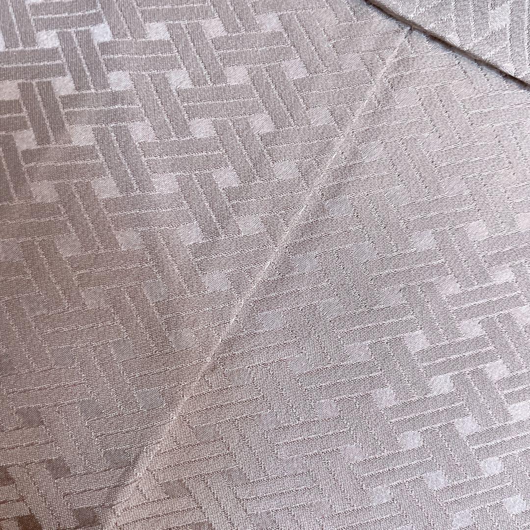 訪問着　フルセット　花　観世水　鹿の子絞り　相良刺繍　手刺繍　着物　L2