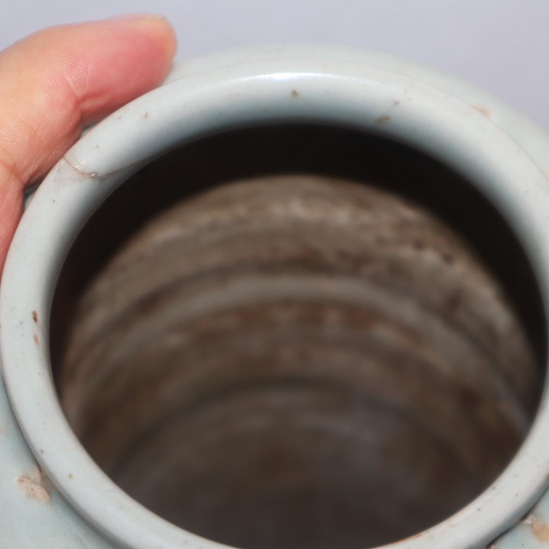 かなりレアな古伊万里青磁筒花入れ