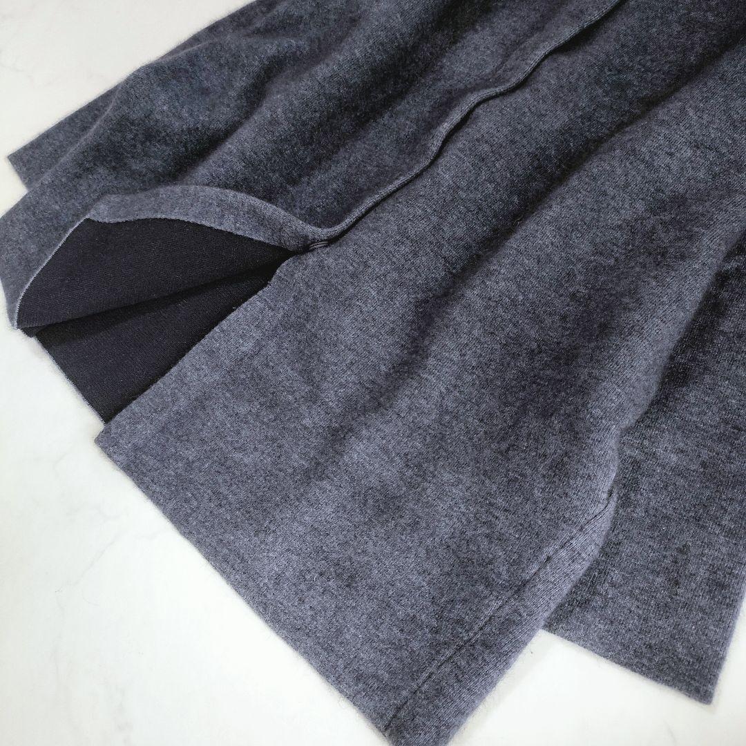 BEARDSLEY ビアズリー 洗えるニットコート ネイビー ノーカラー