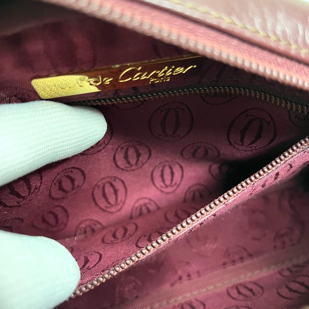 ✨上美品✨☘️Cartier☘️✨ショルダーバッグ✨肩掛け✨マストライン✨ボルドー✨