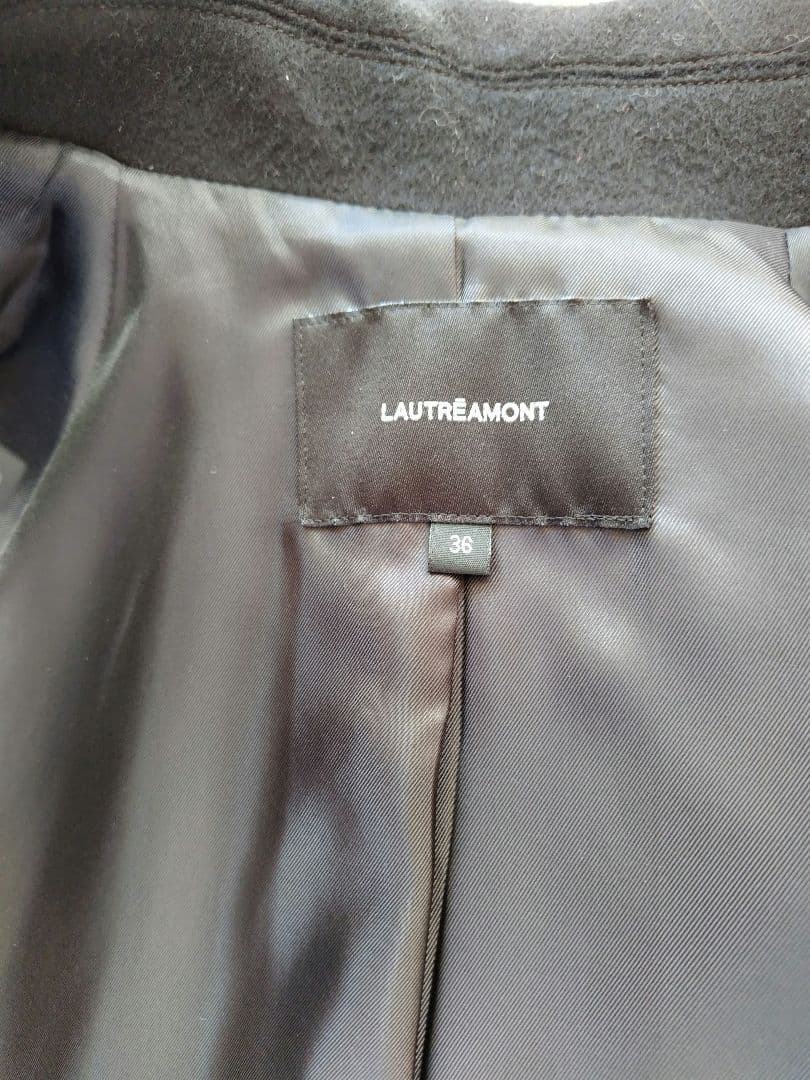 ウールコート 黒 ダブルブレスト