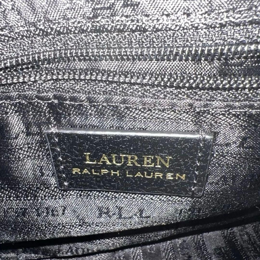 極美品　ローレンラルフローレン レザー ショルダー ロゴ 型押し クロスボディ