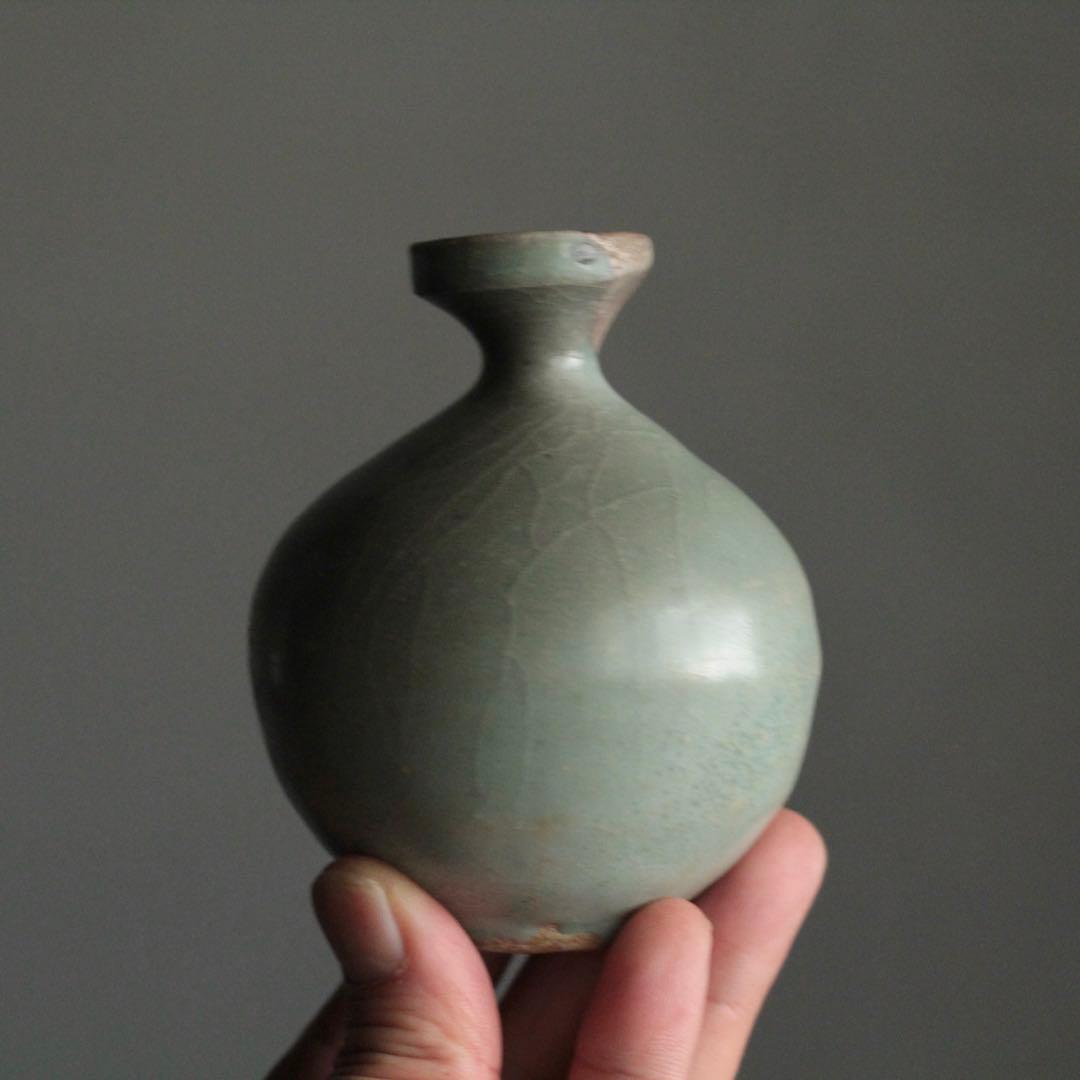 高麗青磁 丸形 徳利 朝鮮美術 古美術 古道具 アンティーク 酒器