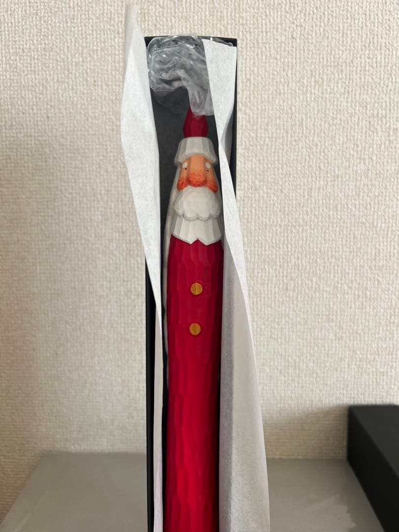 とんがりサンタ　shimoo design クリスマス　北欧　木工　置物　作家