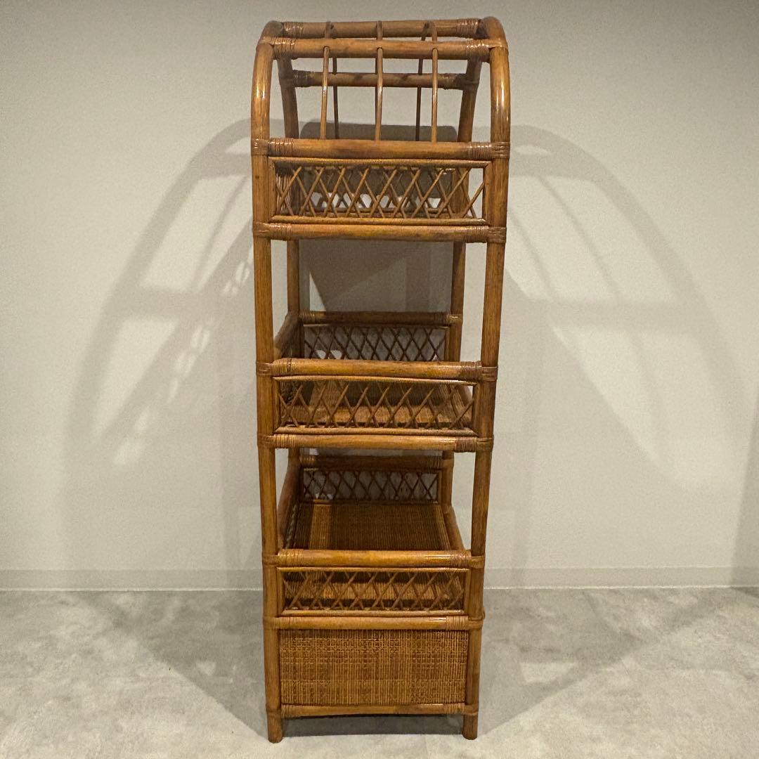 ラタンラック　アーチ型　オープルシェルフ