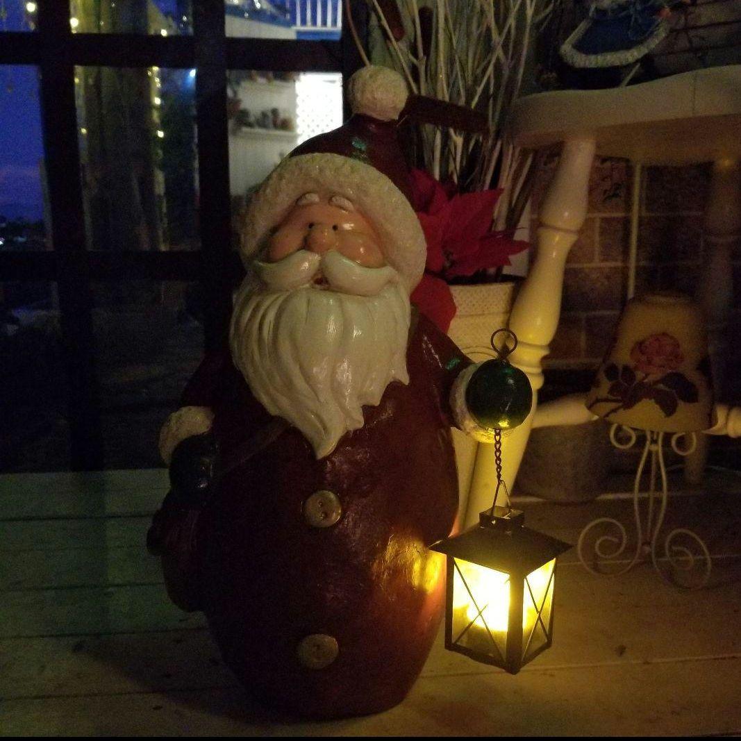 優しさと癒しさに満ちあふれるサンタさんランプ付きオブジェ¨*•.¸¸໒꒱1点もの