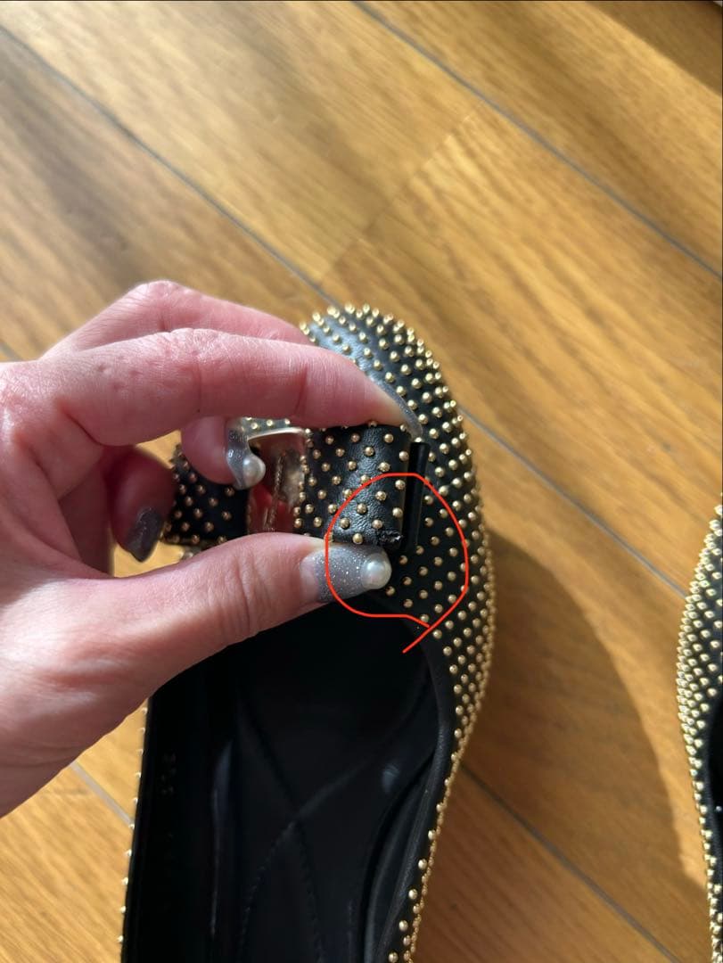 【専用】フェラガモ スタッズ　バレエシューズ　36.5