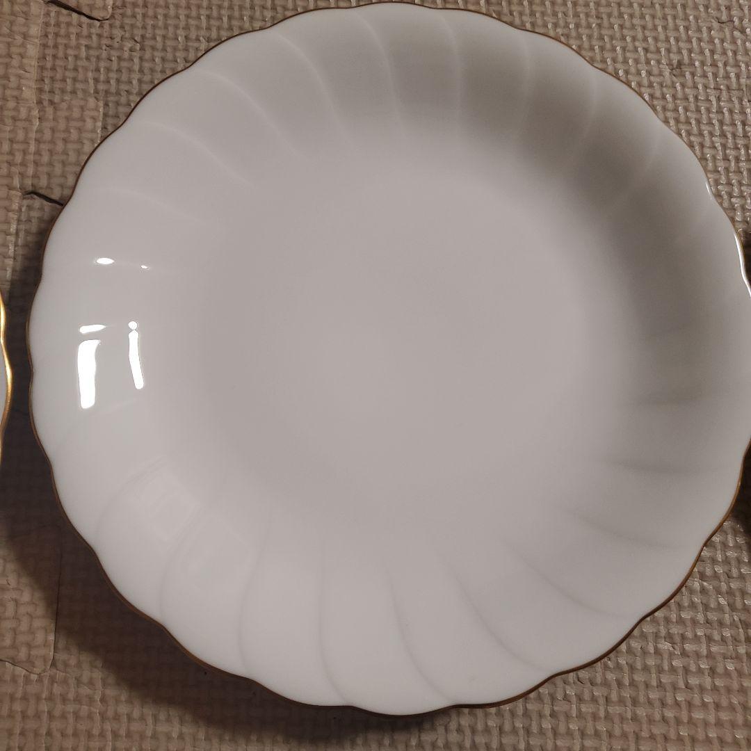 大倉陶園　皿　白磁　ゴールドライン　オークラ　OKURA　CHINA　6枚　金彩