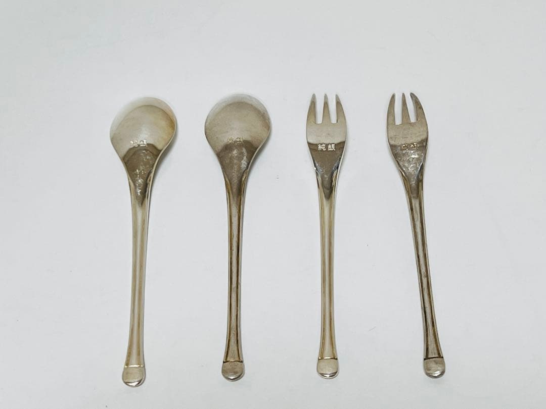 純銀刻印有◆シルバー スプーン＆フォーク4本セット
