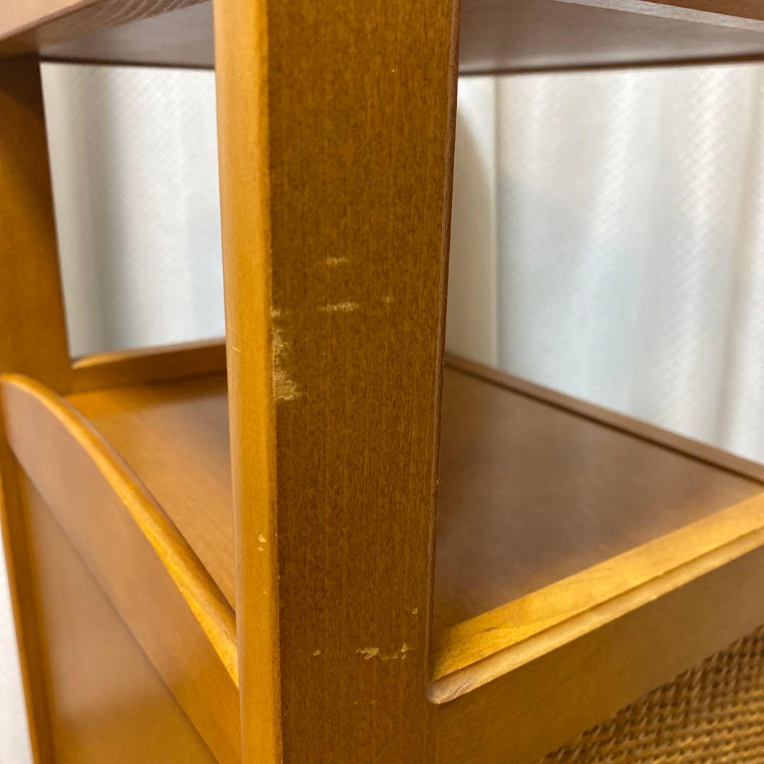 カリモク　karimoku 木製サイドテーブル 天然木電話台・ファックス台