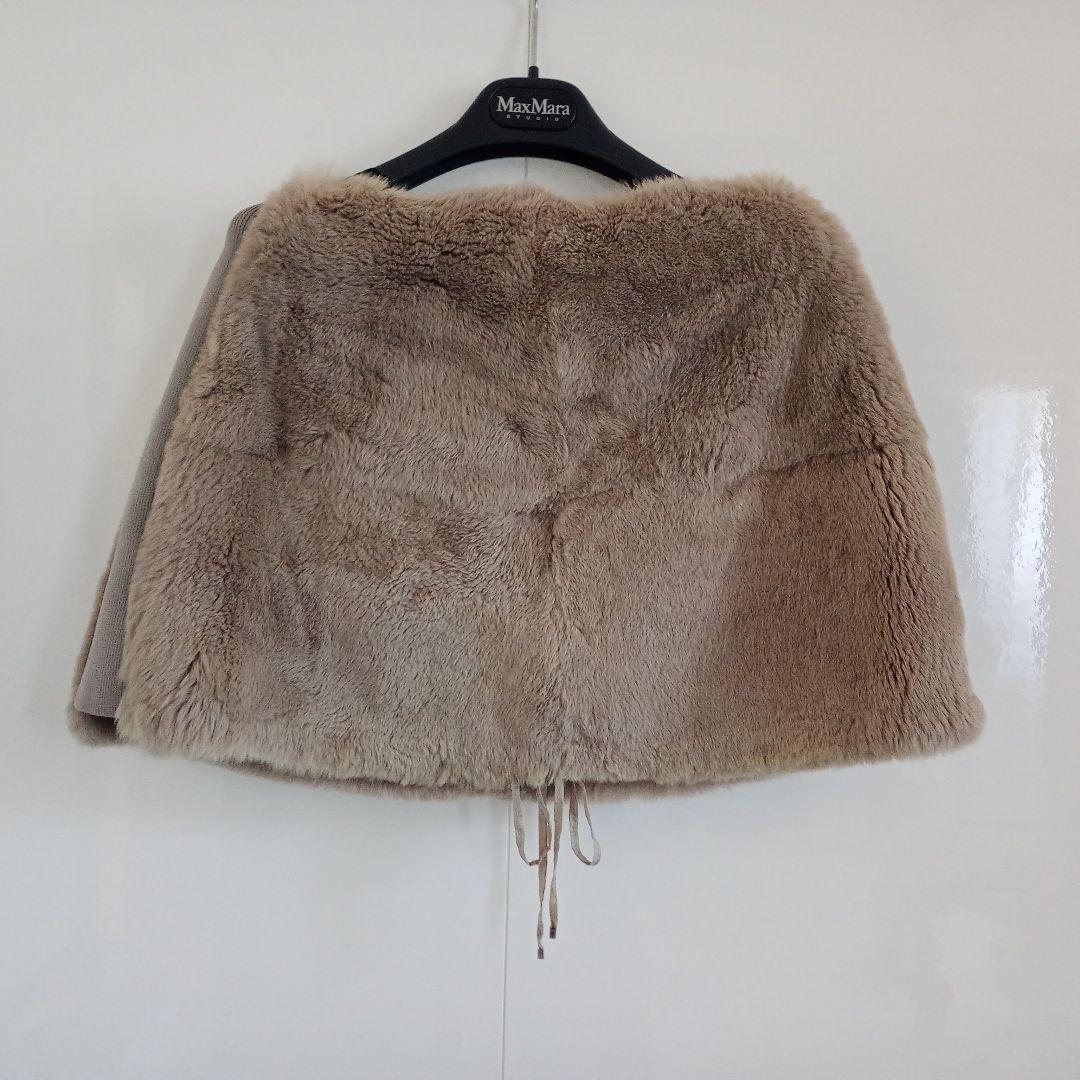 エスマックスマーラ　S'MaxMara ラビットファー　ケープ　コート　ストール