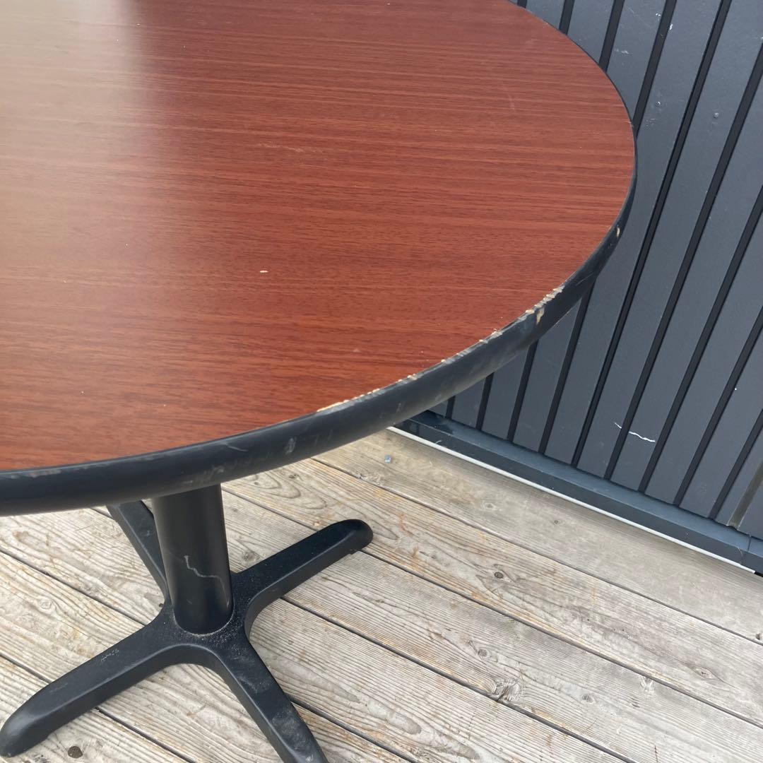 北欧レトロ アイアンフレーム ラウンドテーブル ダイニングテーブル 円卓 円形