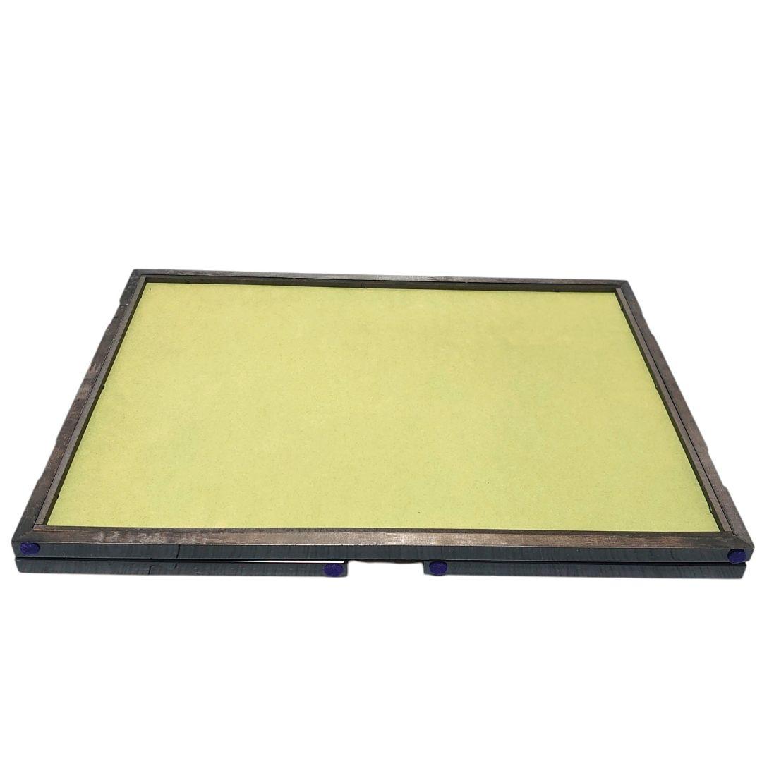 金沢箔 金屏風 三曲 木製 黒枠 逸品飾り 伝統工芸品