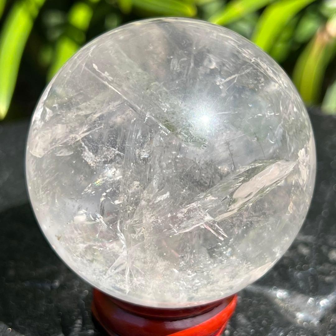 ✳️超極上キラキラ丸玉✨高透明度＆激ヤバレインボー✨虹 ヒマラヤ水晶 丸玉