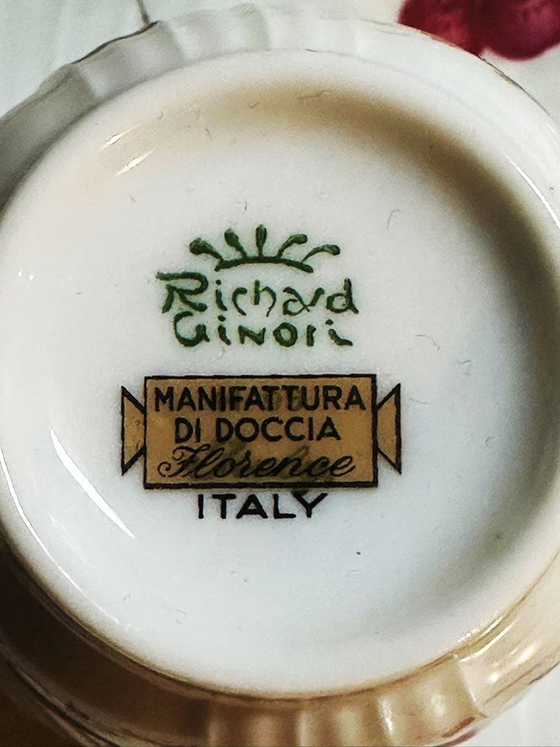 新品未使用、リチャードジノリ　カップ&ソーサー&デザート皿トリオ、送料無料