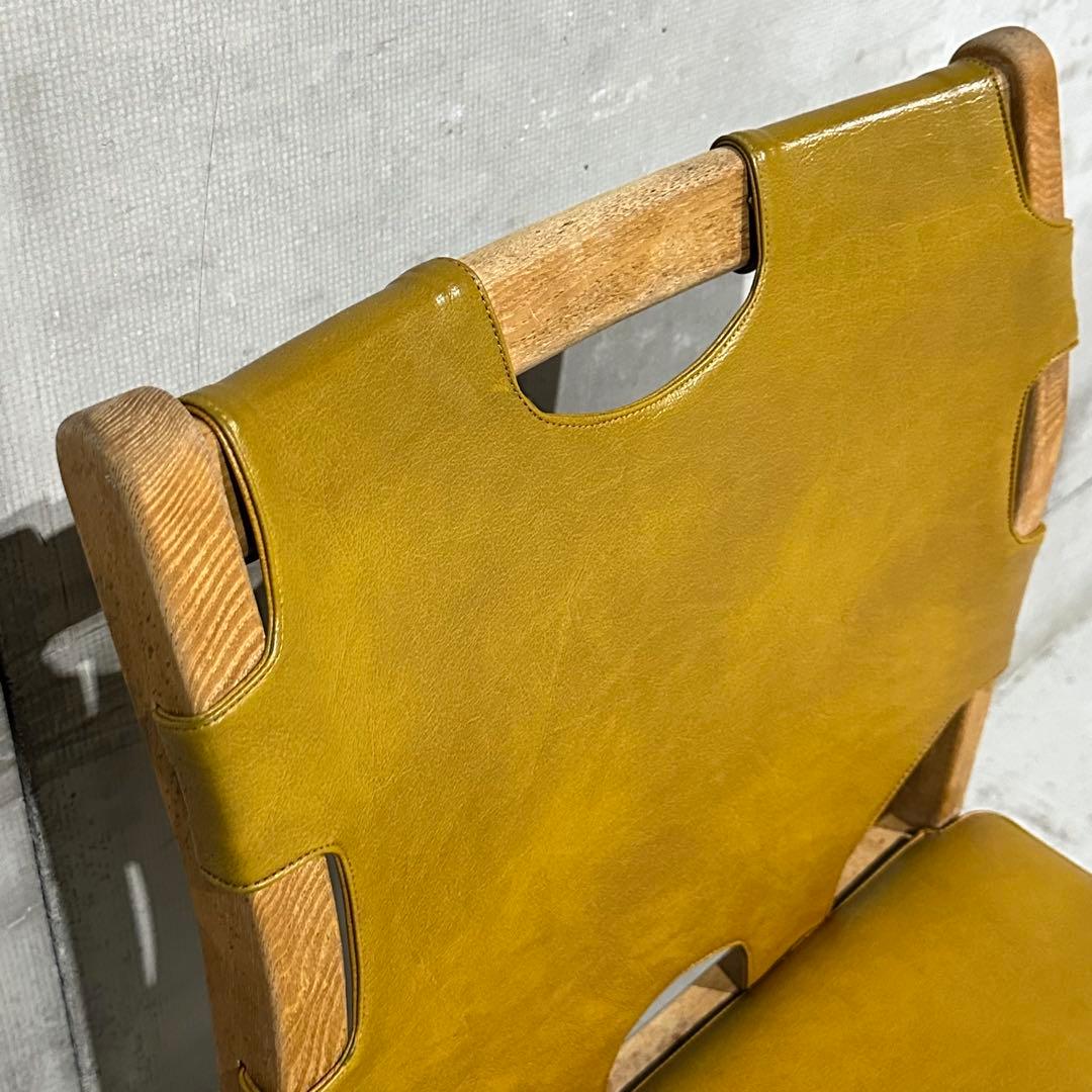 j*o様 ★80s★MARUNI マルニ木工 レザー ダイニングチェア 本革 ヴ