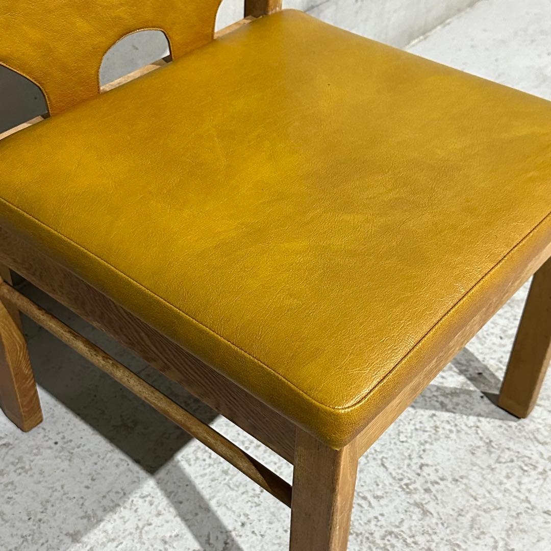 j*o様 ★80s★MARUNI マルニ木工 レザー ダイニングチェア 本革 ヴ