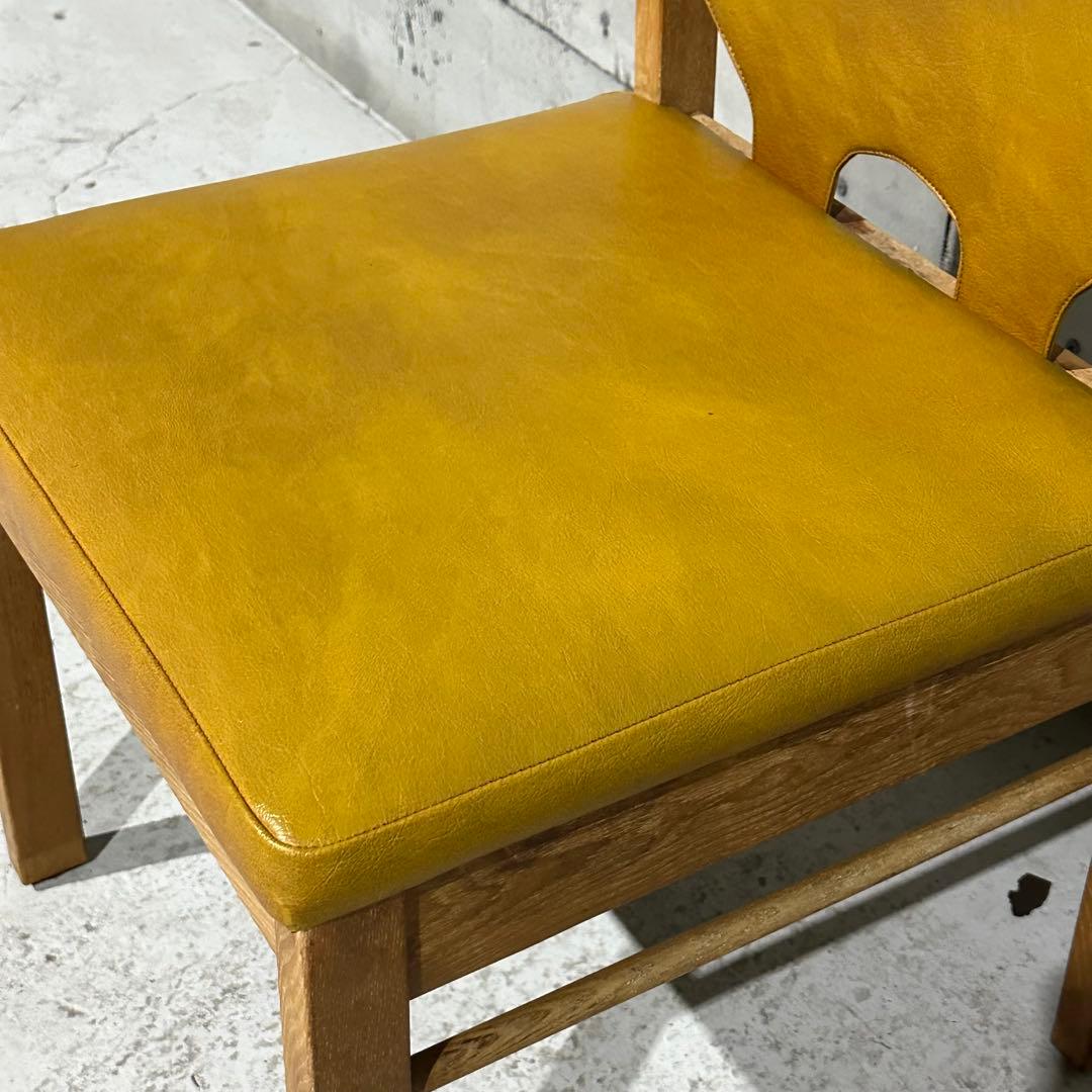 j*o様 ★80s★MARUNI マルニ木工 レザー ダイニングチェア 本革 ヴ