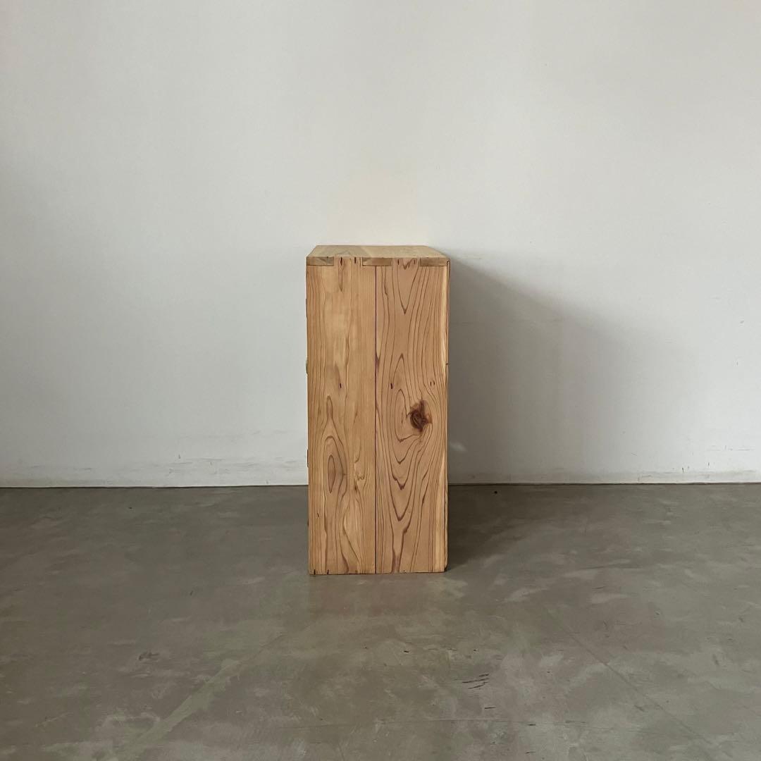 レトロ　アンティーク　古家具　古道具　剥離家具　ストリップド　ガラス棚　シェルフ