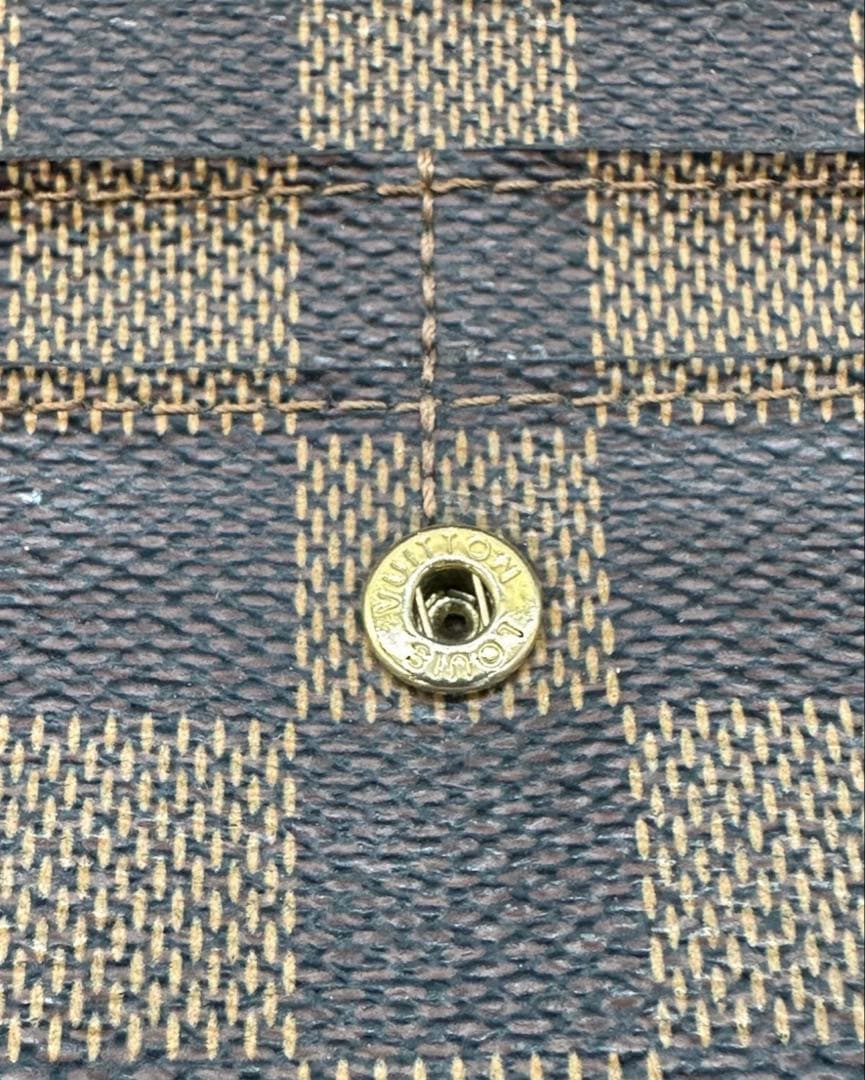 超美品 ルイヴィトン ダミエ エベヌ ポルトフォイユ サラ 財布 10カード 茶