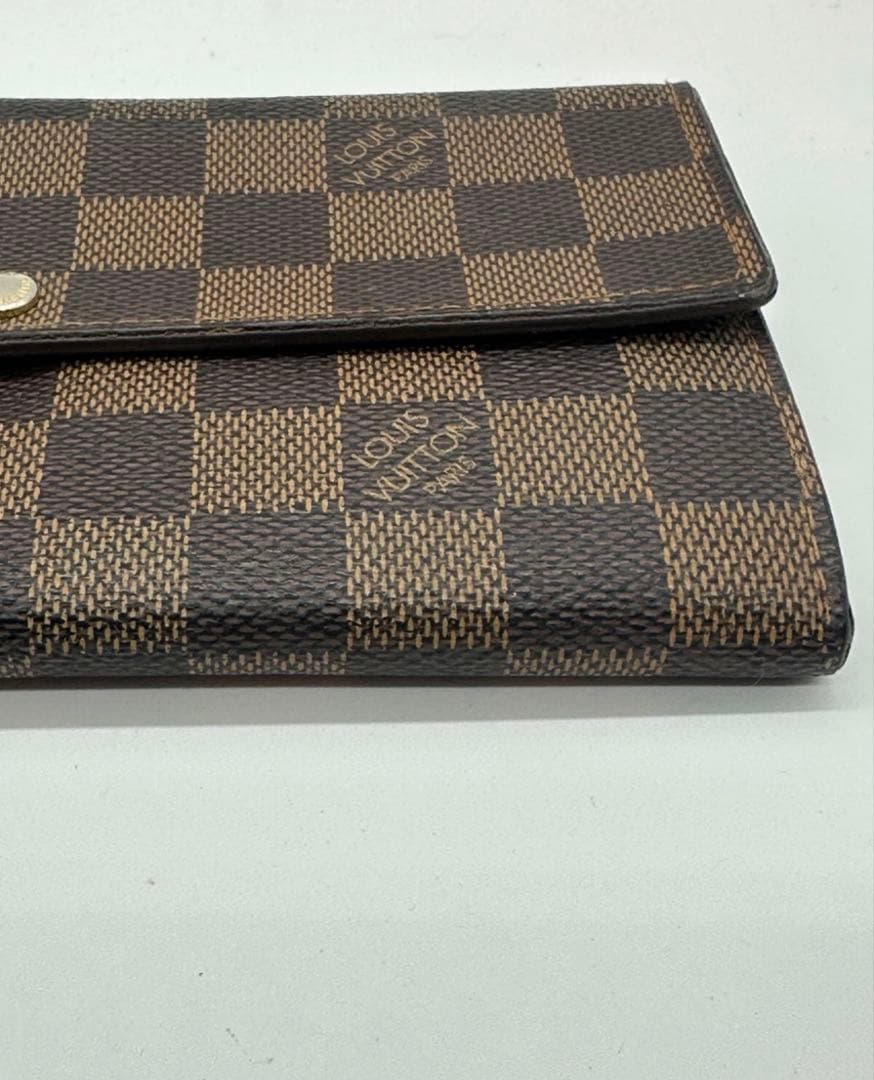 超美品 ルイヴィトン ダミエ エベヌ ポルトフォイユ サラ 財布 10カード 茶