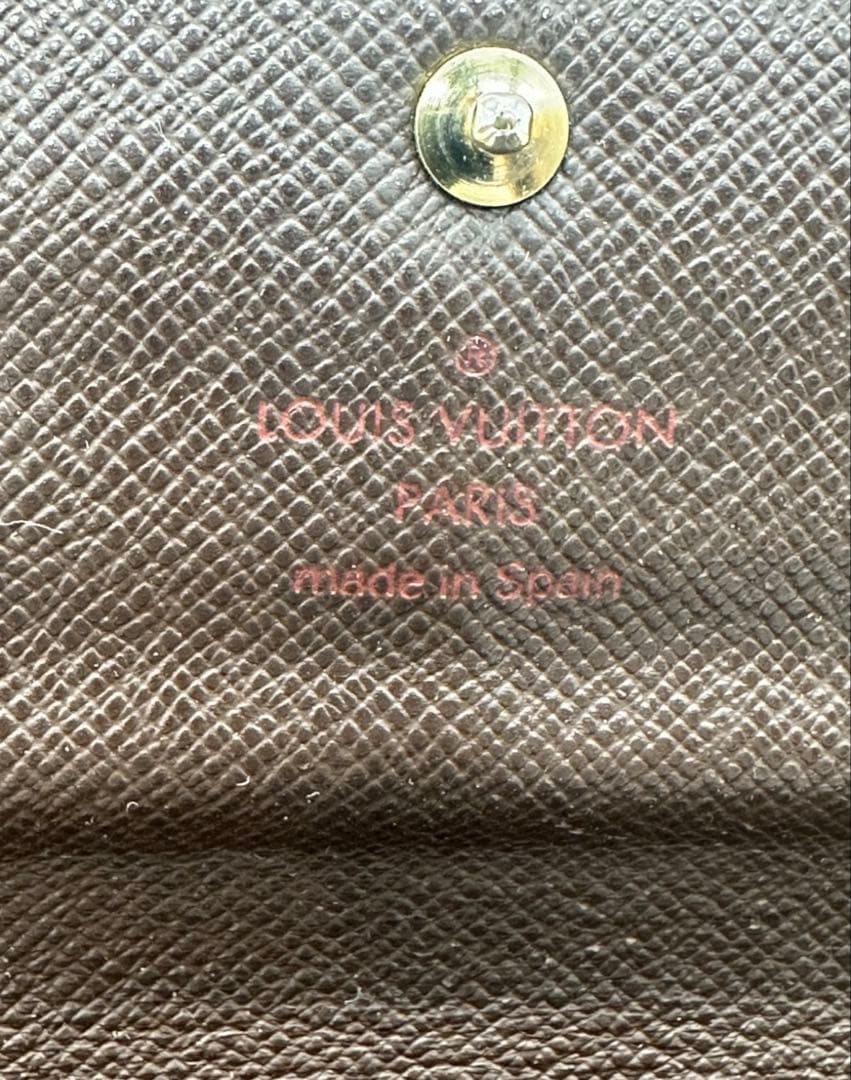 超美品 ルイヴィトン ダミエ エベヌ ポルトフォイユ サラ 財布 10カード 茶