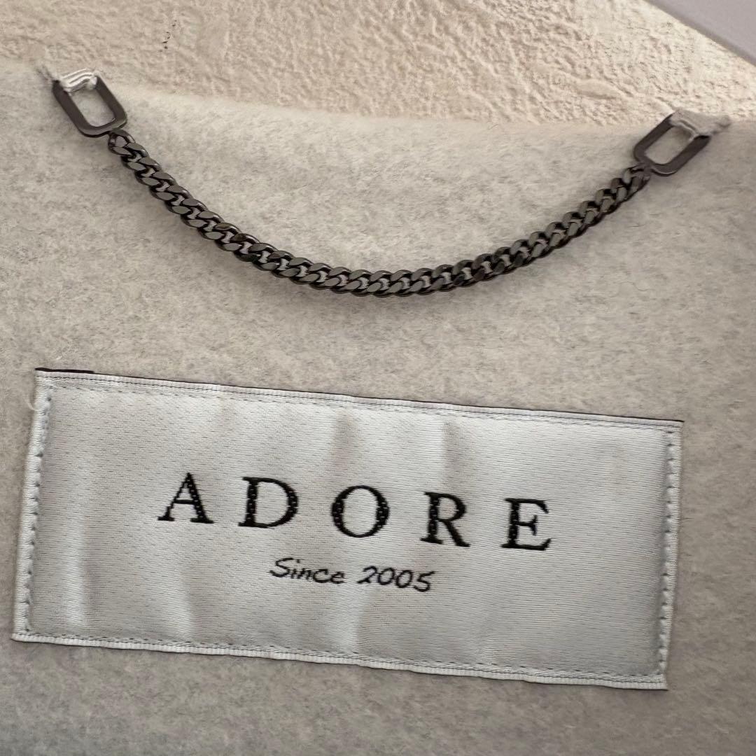 アドーア　ノーカラー　コート　ジャケット