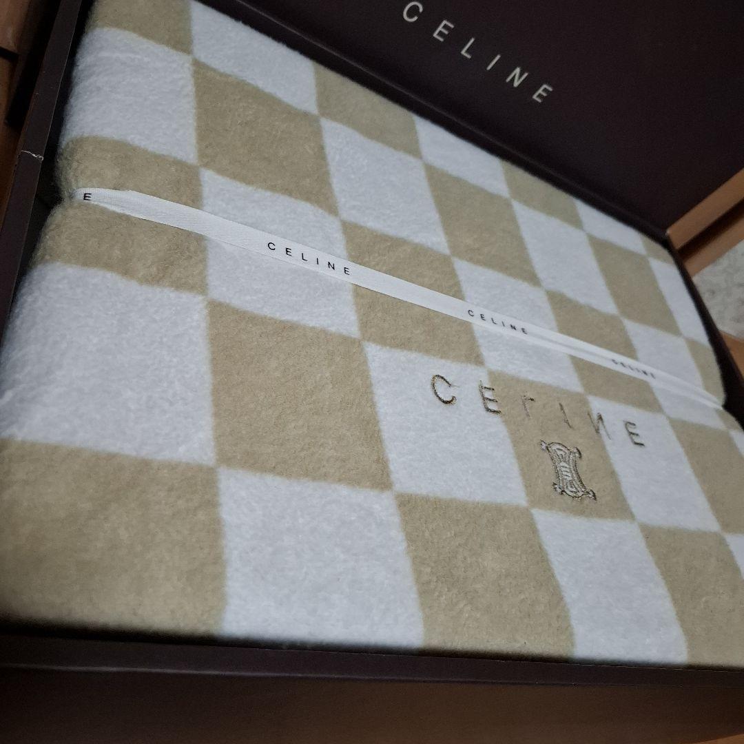 セリーヌ　CELINE　毛布　綿100%　コットン100%