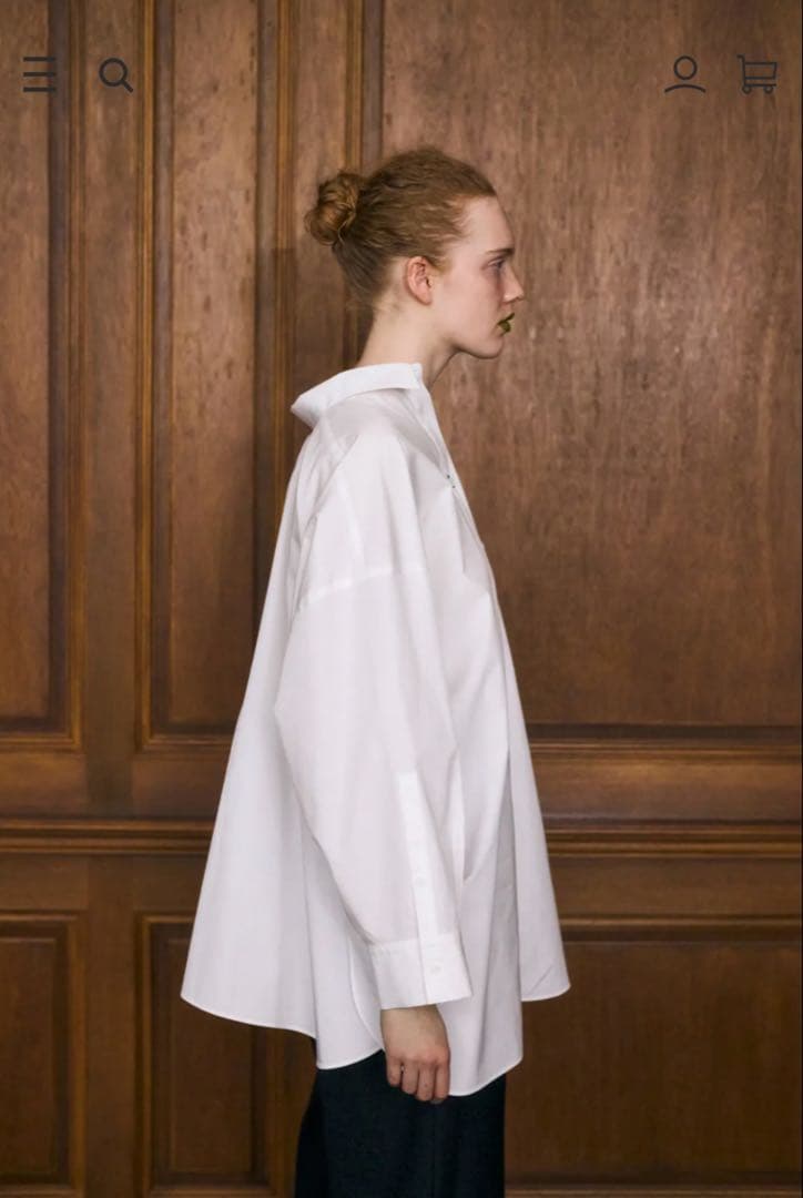 ENFOLD オーバーサイズシャツ 青 新品タグ付き