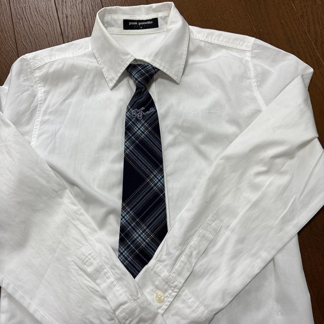 ポンポネットジュニアM（150）ネイビー チェック柄 スーツ・ブレザー セット