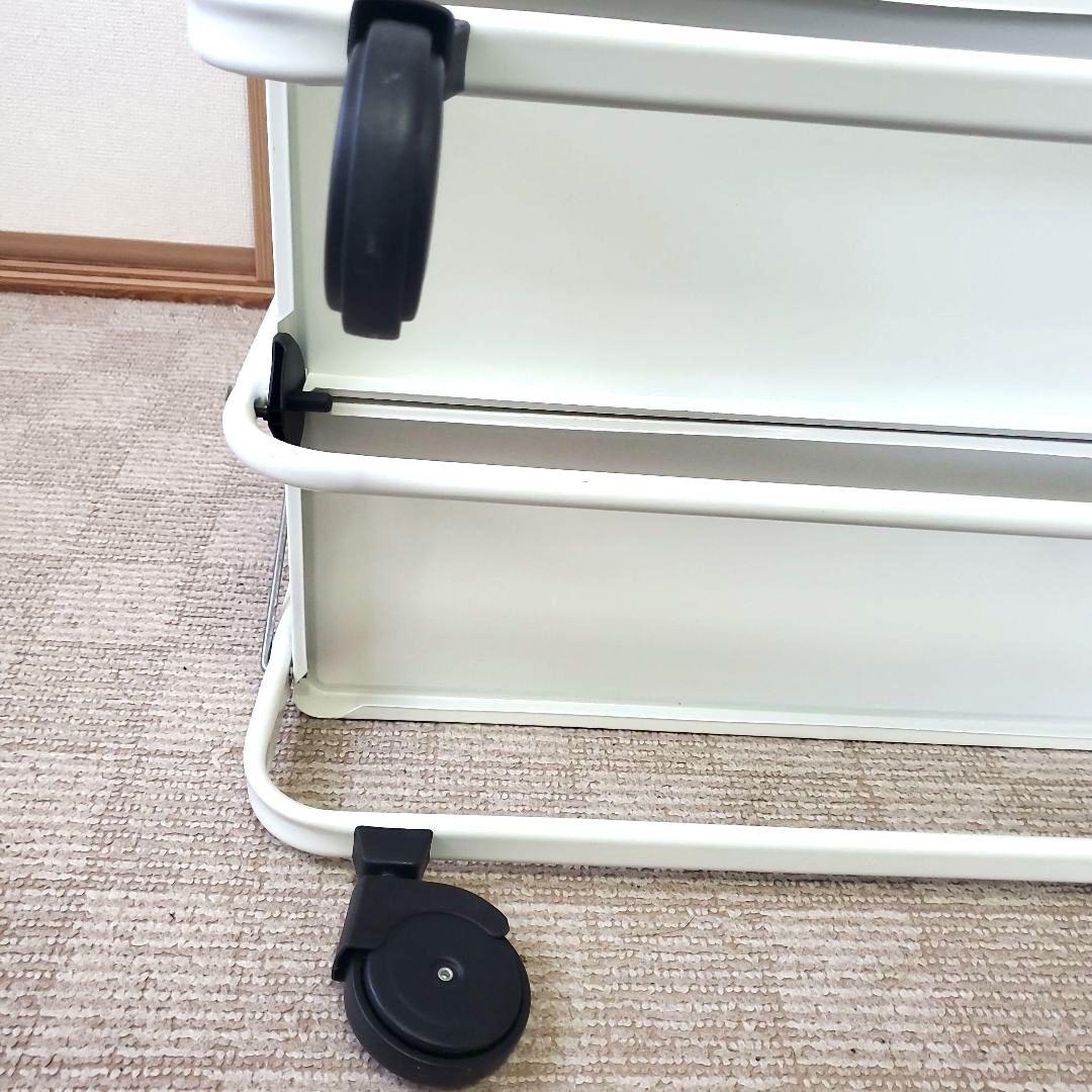 ライフハイト 折りたたみ式 サイドカート キッチンワゴン ホワイト キャスター付