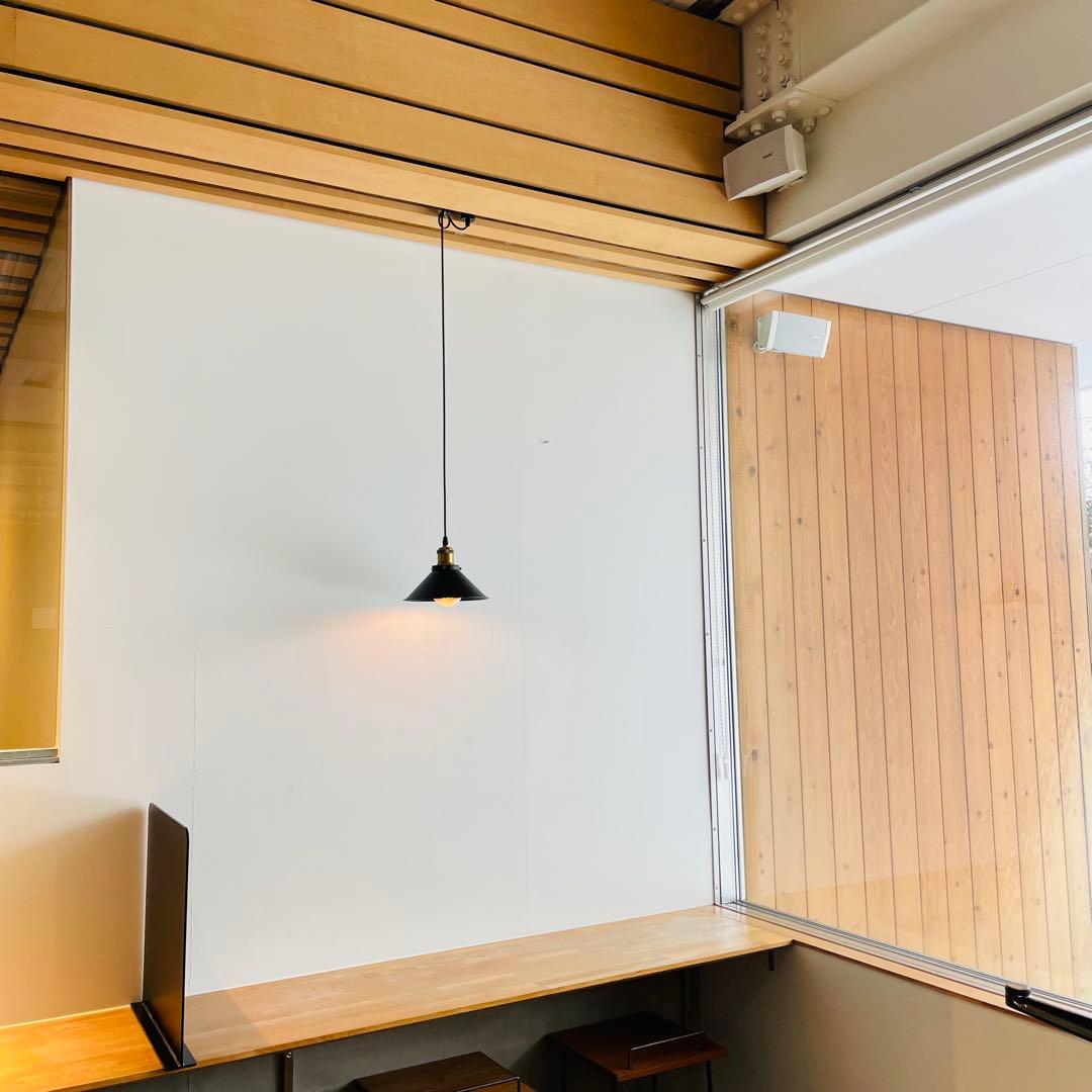 【美品】インダストリアル ペンダントライト 黒×真鍮調 直径22cm