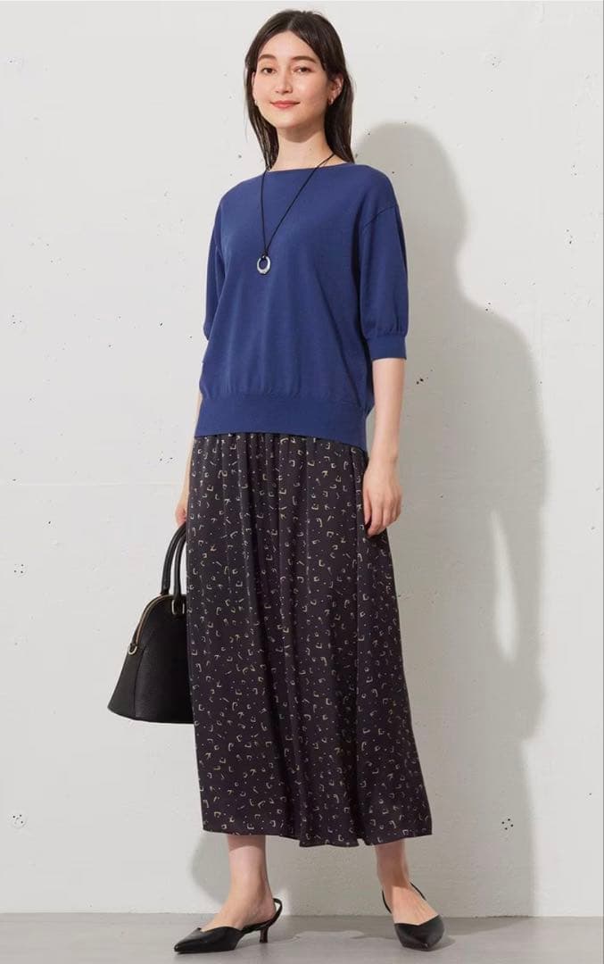 自由区【ウエストゴム・洗える】セミブライトサテンギャザー パンツ（サイズ46）